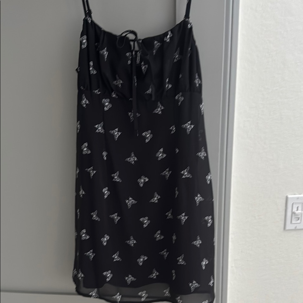 Black Dress with White Butterflies